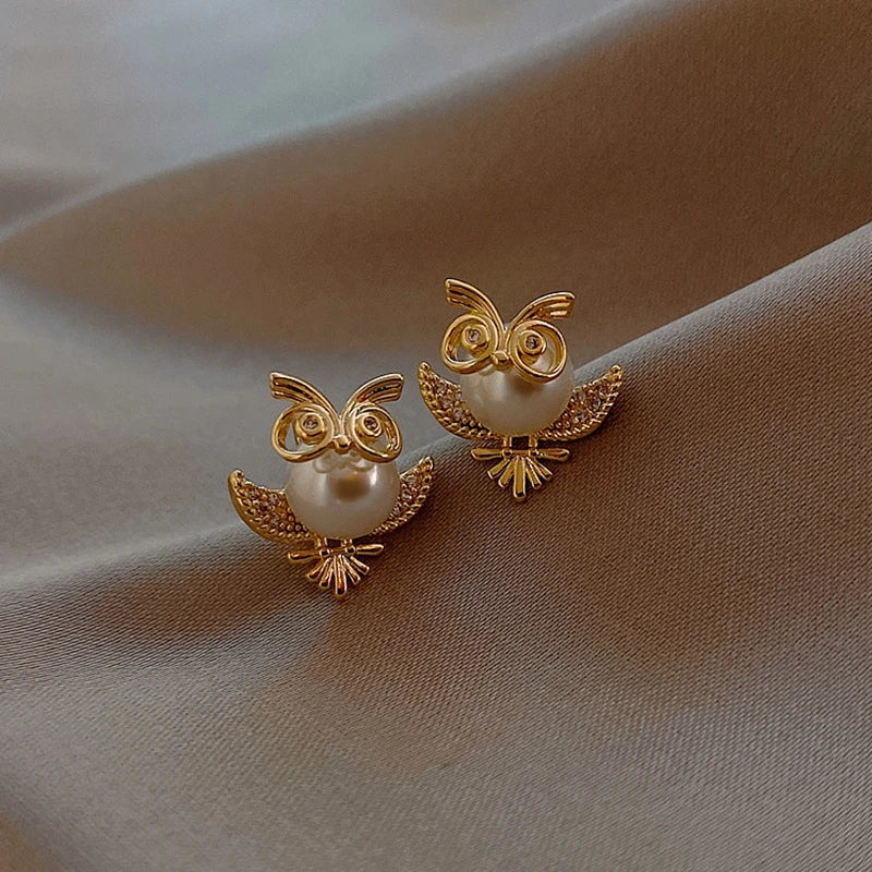 Boucles d'oreilles Perle de Hibou