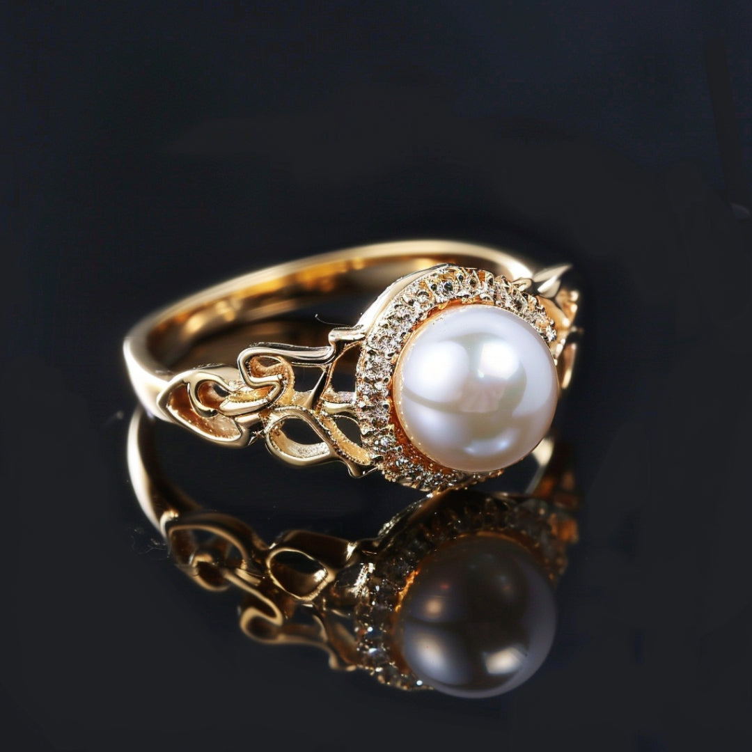 Bague en perle d'or
