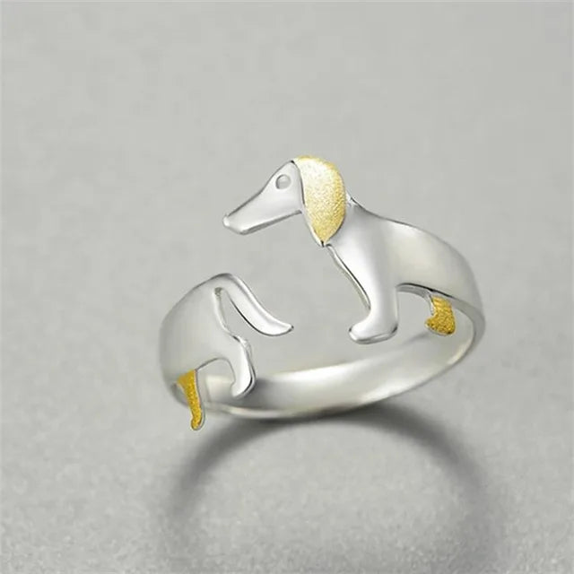 Bague Chien Berger Vintage