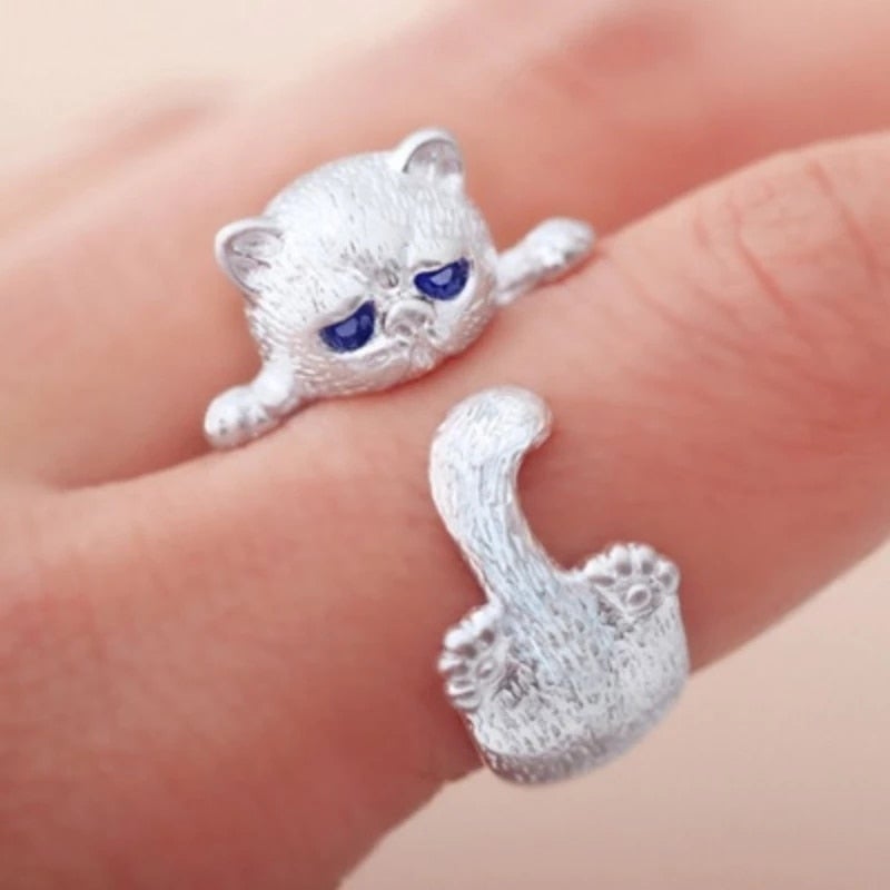 Bague Ajustable en Argent 925 avec Chaton