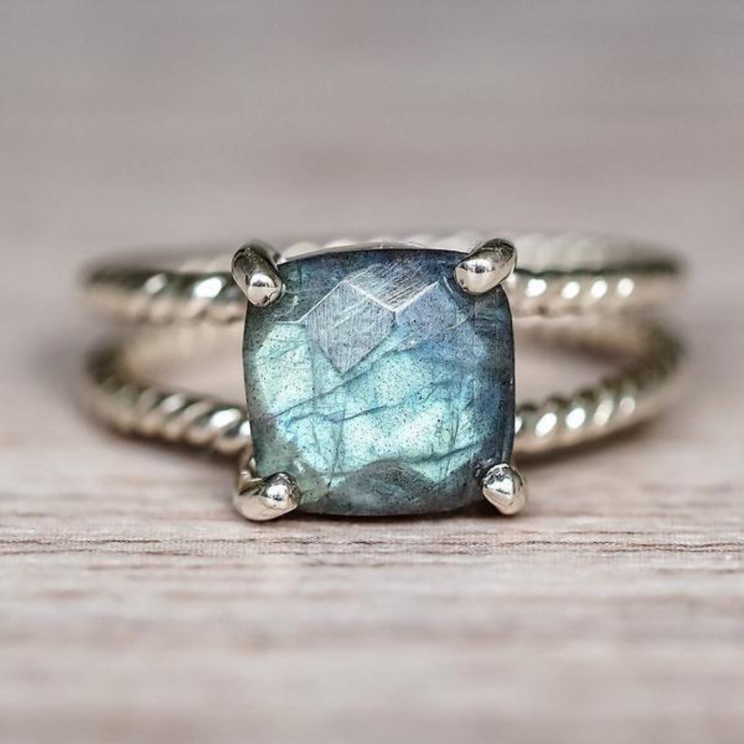 Bague argentée Blue Ocean