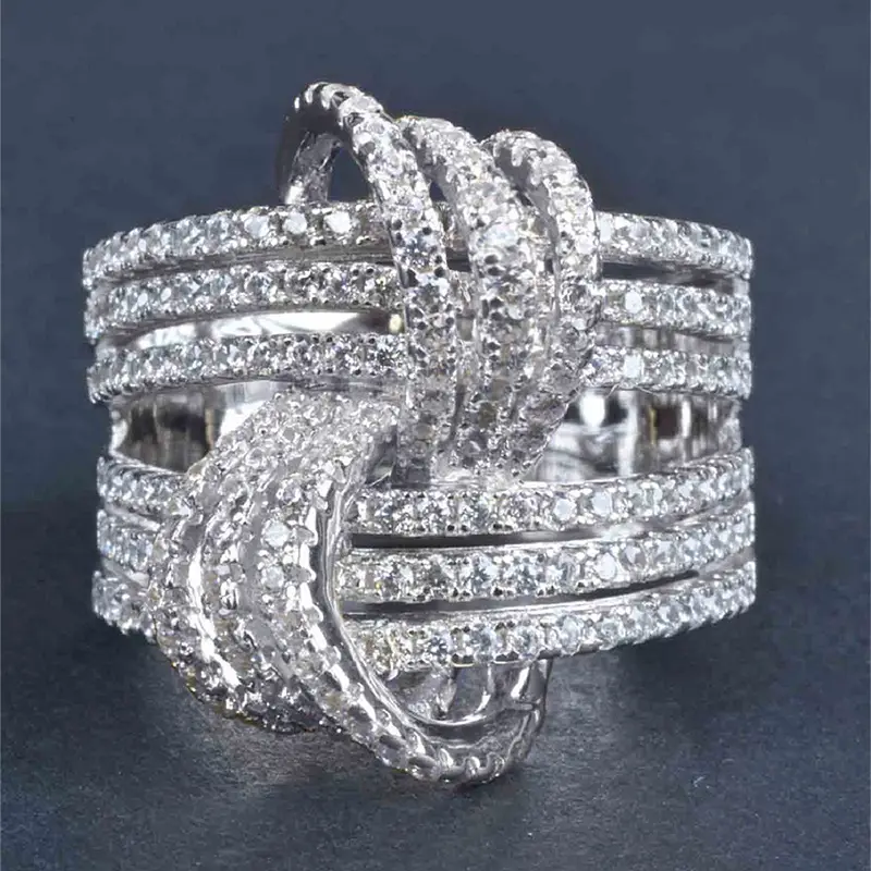 Anne brillante en argent tressé