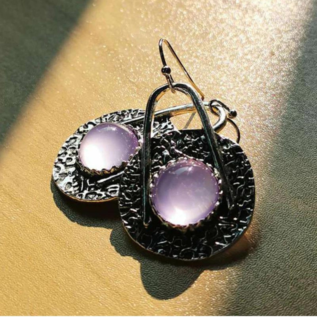 Boucles d'oreilles en cristal étoile bohème en argent