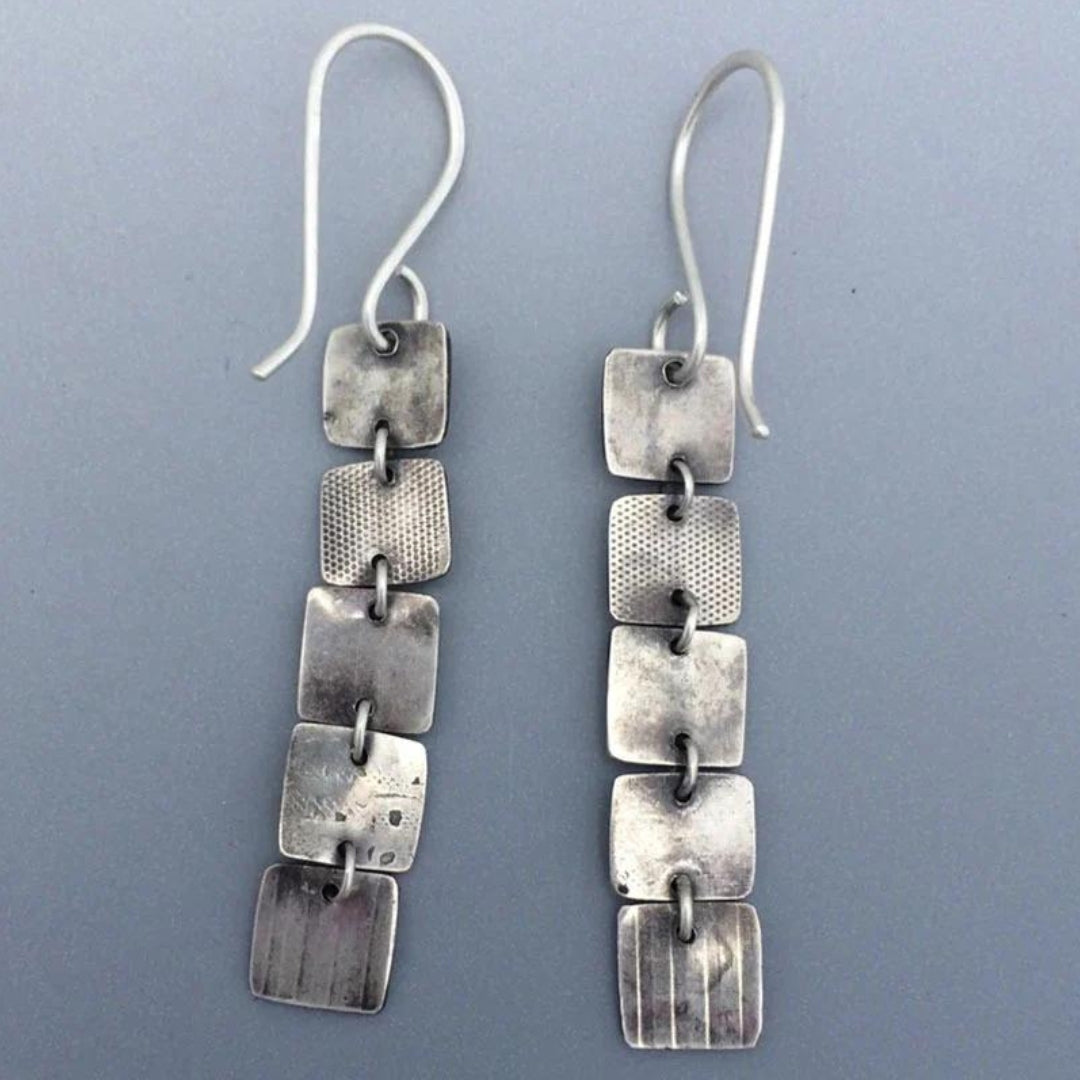 Boucles d'oreilles bohèmes en argent plaqué