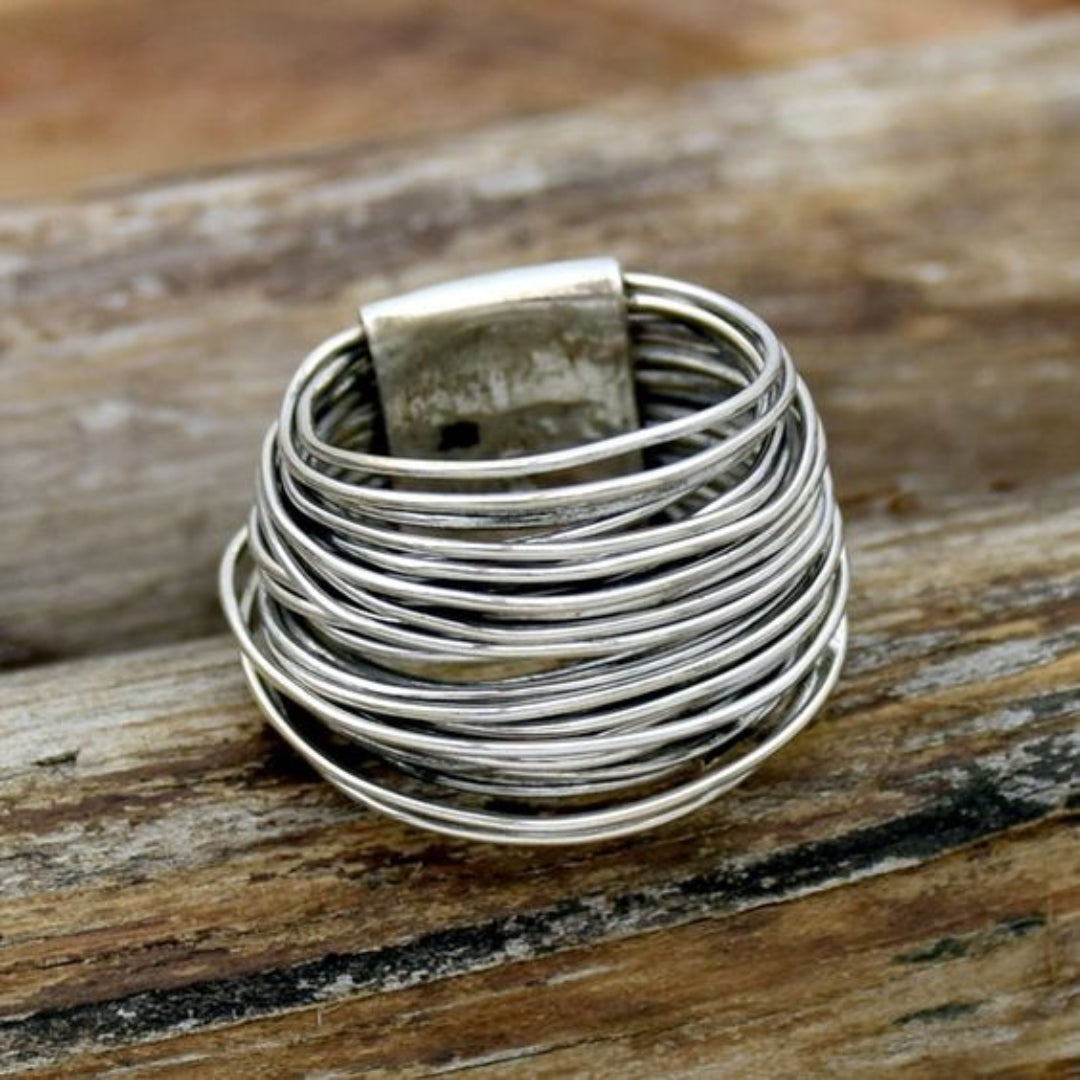 Bague en argent vintage à superposer