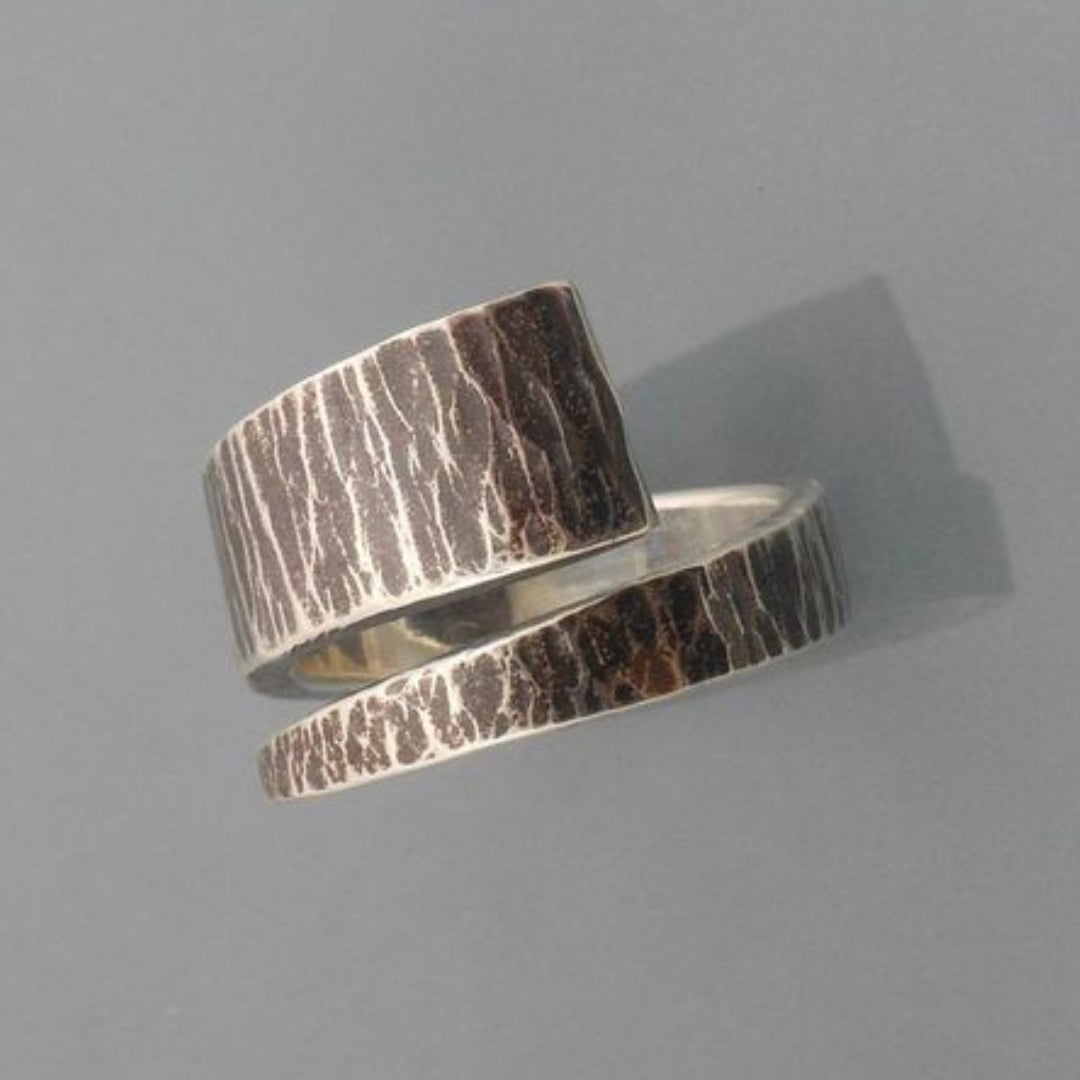 Bague Ouverte en Argent Vintage