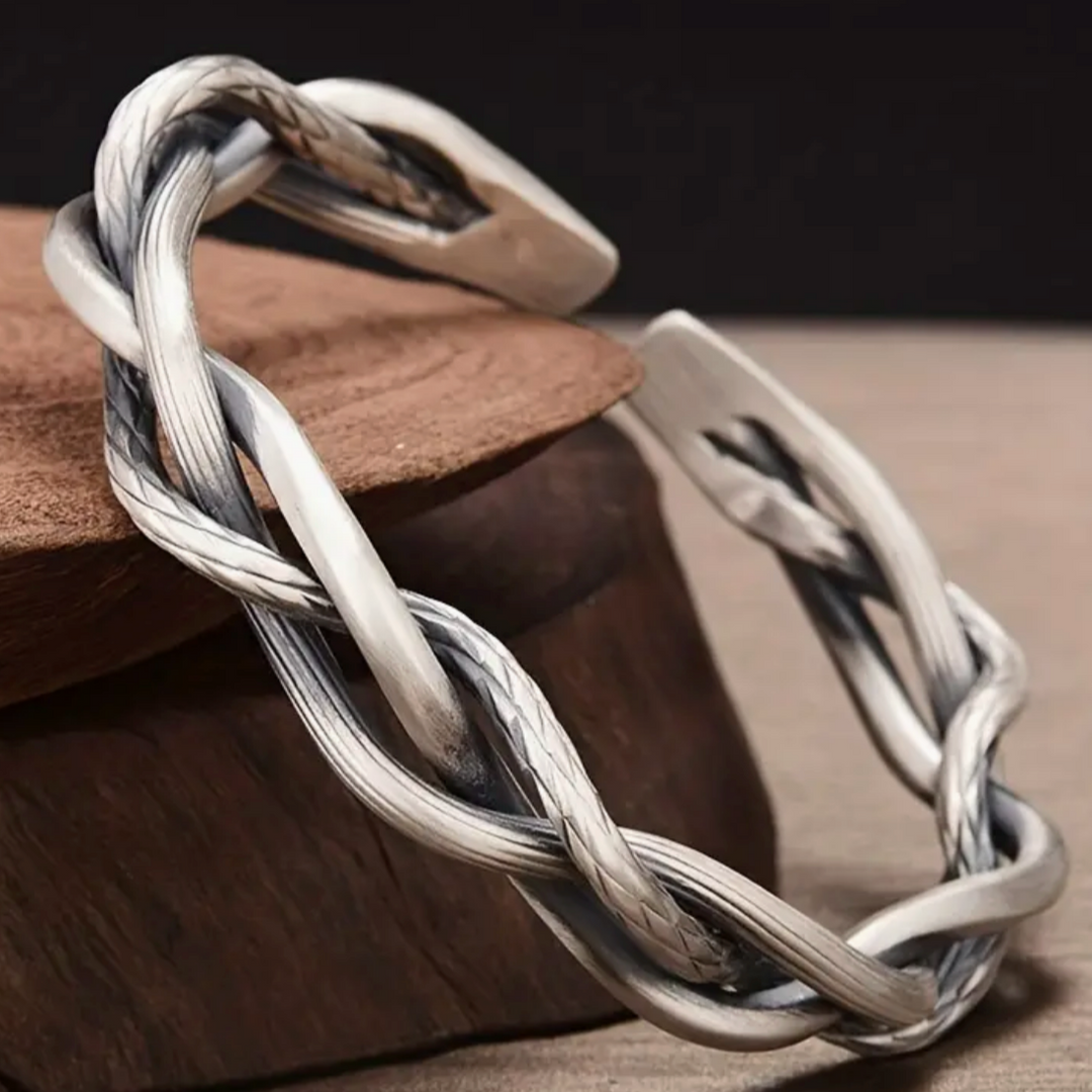 Bague en Argent Tressée Vintage