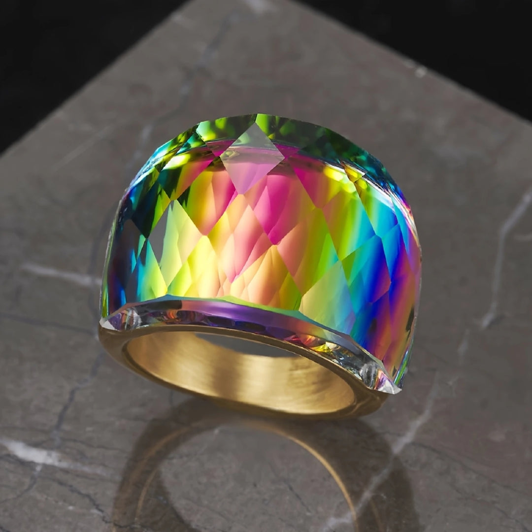 Bague Chromatique Colorée en Or