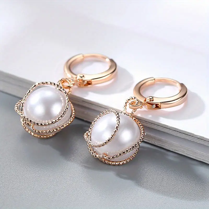 Boucles d'oreilles élégantes en perles