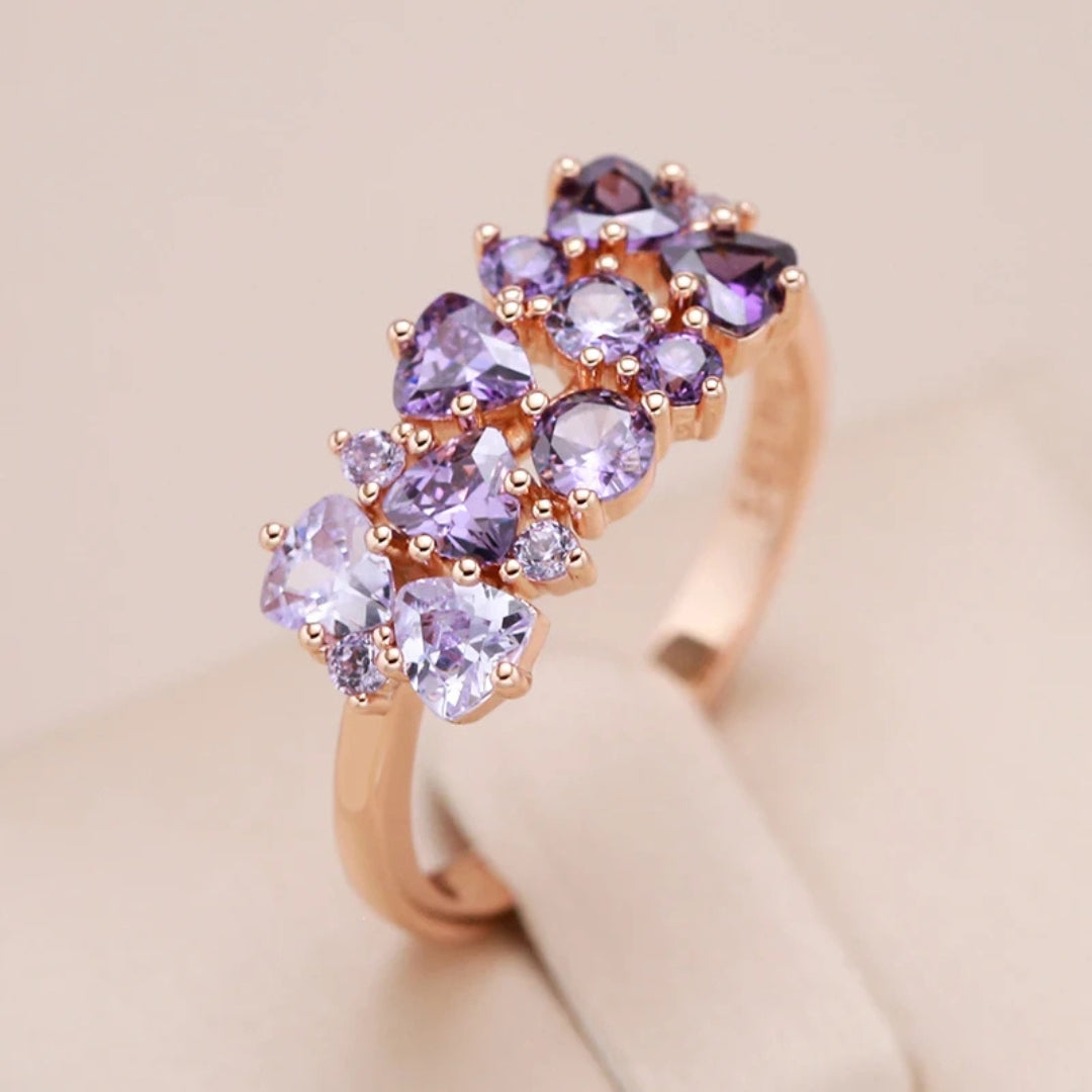 Bague en Cristal Violet Élégante