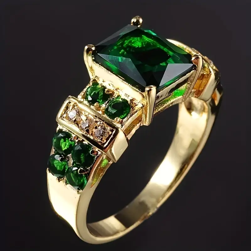 Bague en or émeraude