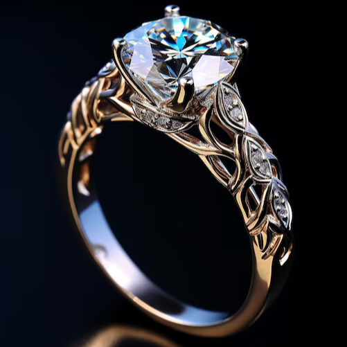 Bague en cristal exotique