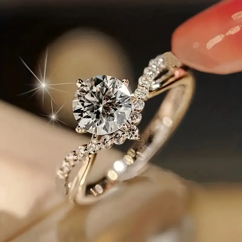 Bague en cristal blanc exotique