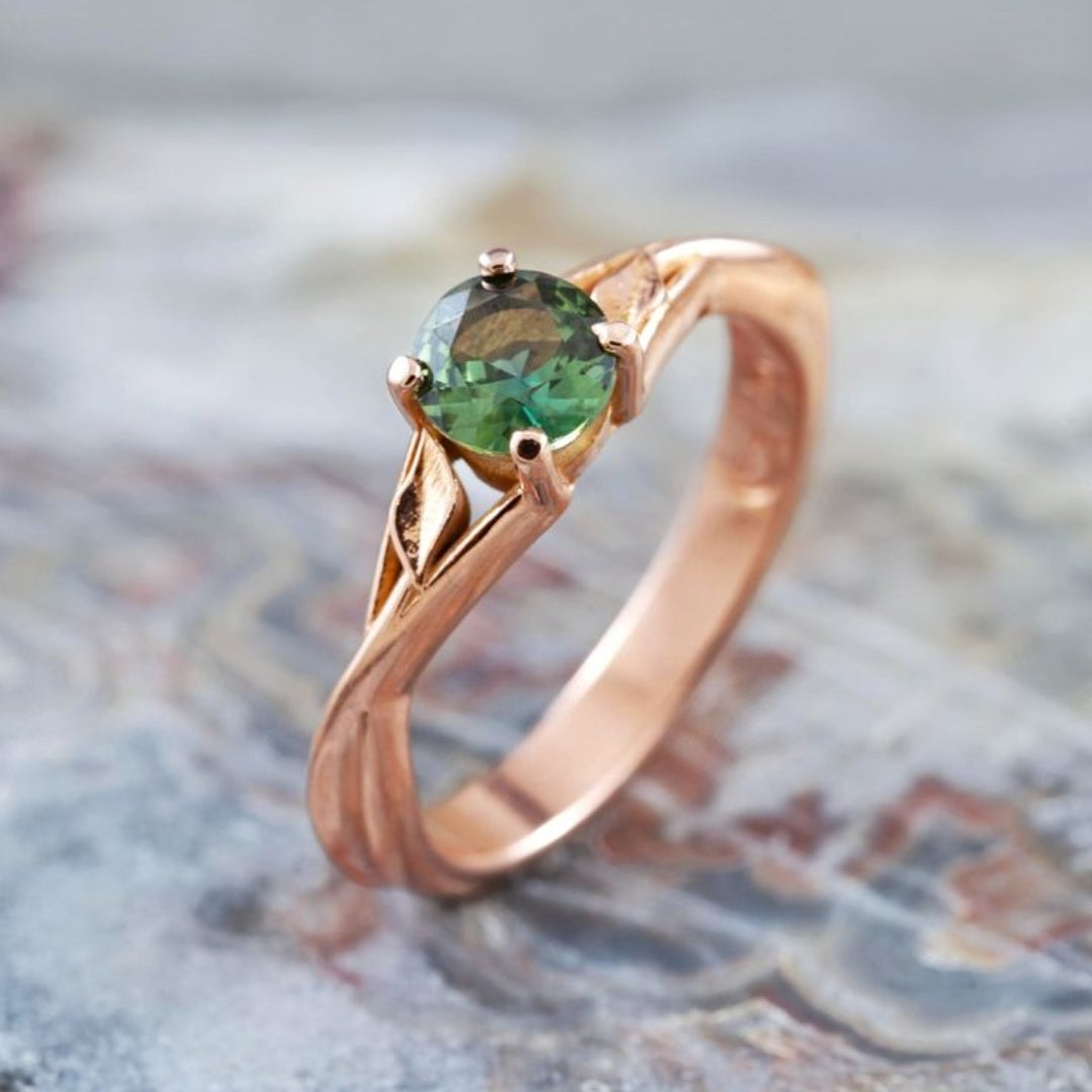 Bague en Rose en Cristal Vert