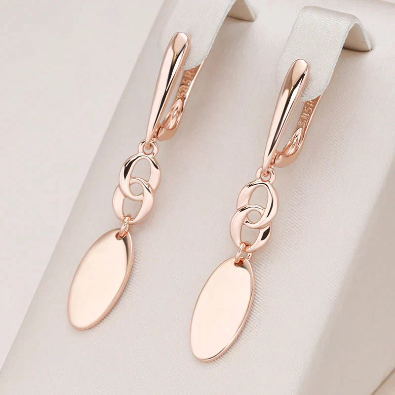 Boucles d'oreilles élégantes plaquées or rose