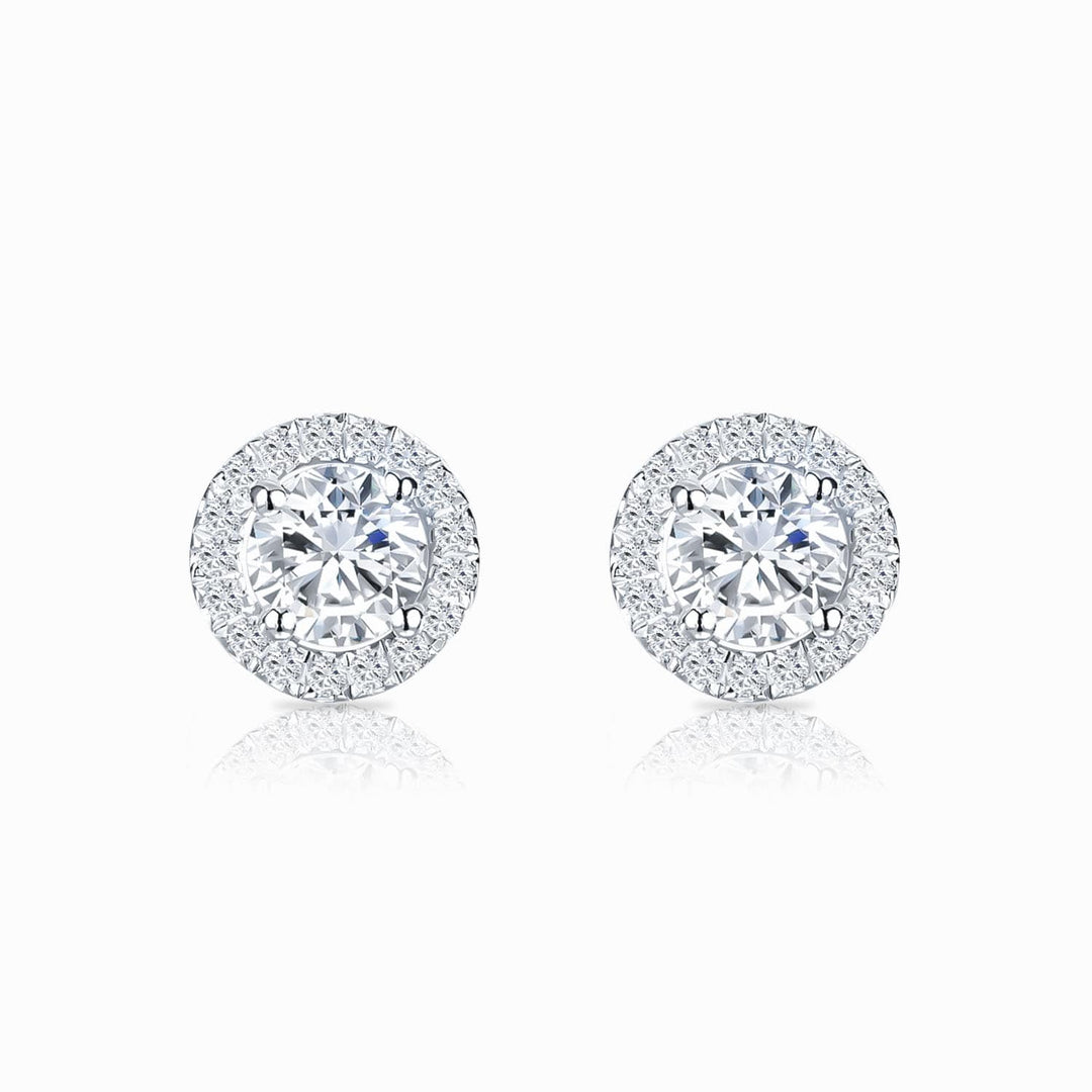 Boucles d'oreilles Belle Dame en argent 17 carats