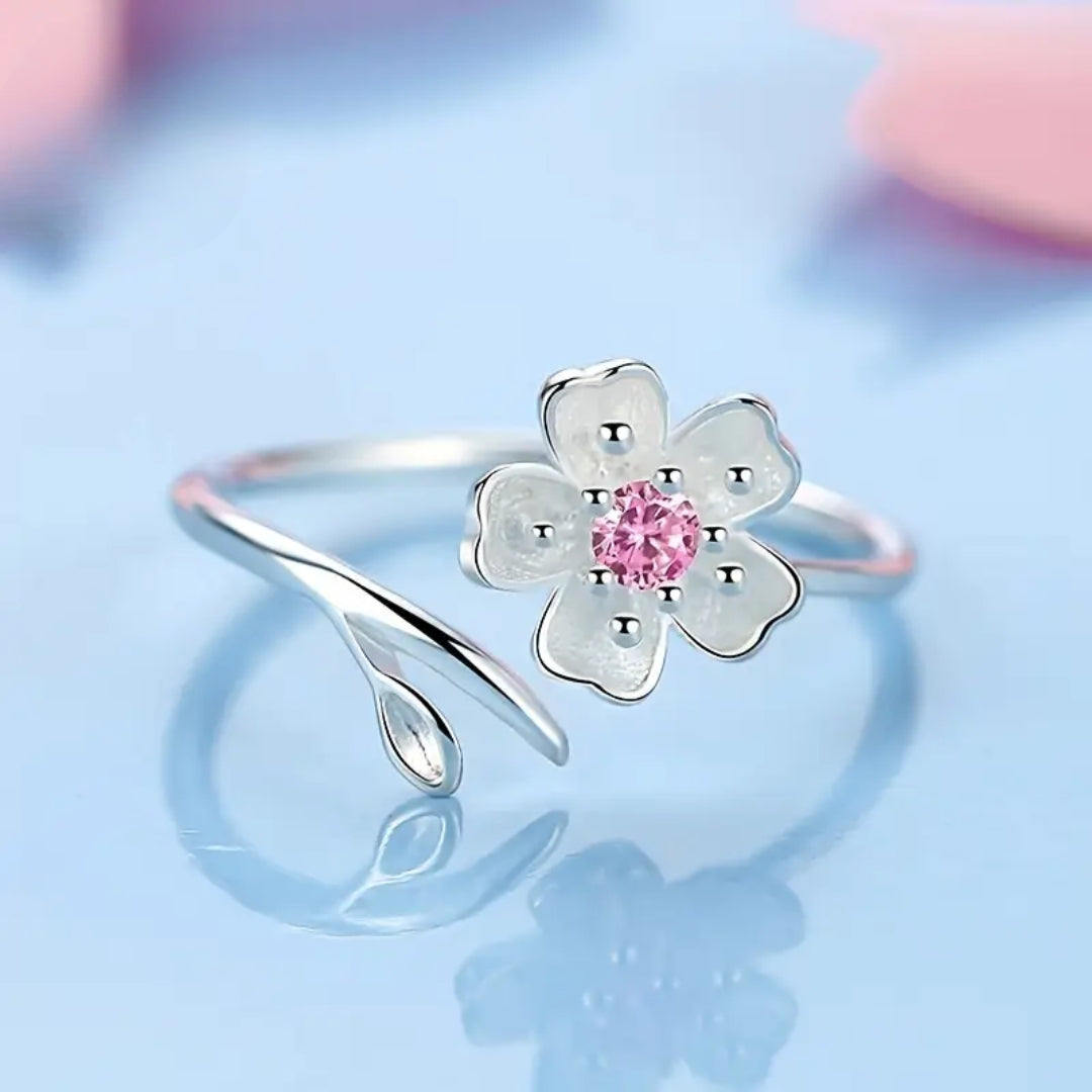 Bague en Zircone Rose Blanc