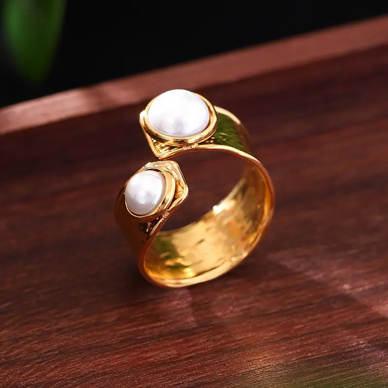 Bague Pearl Ouverte en Or