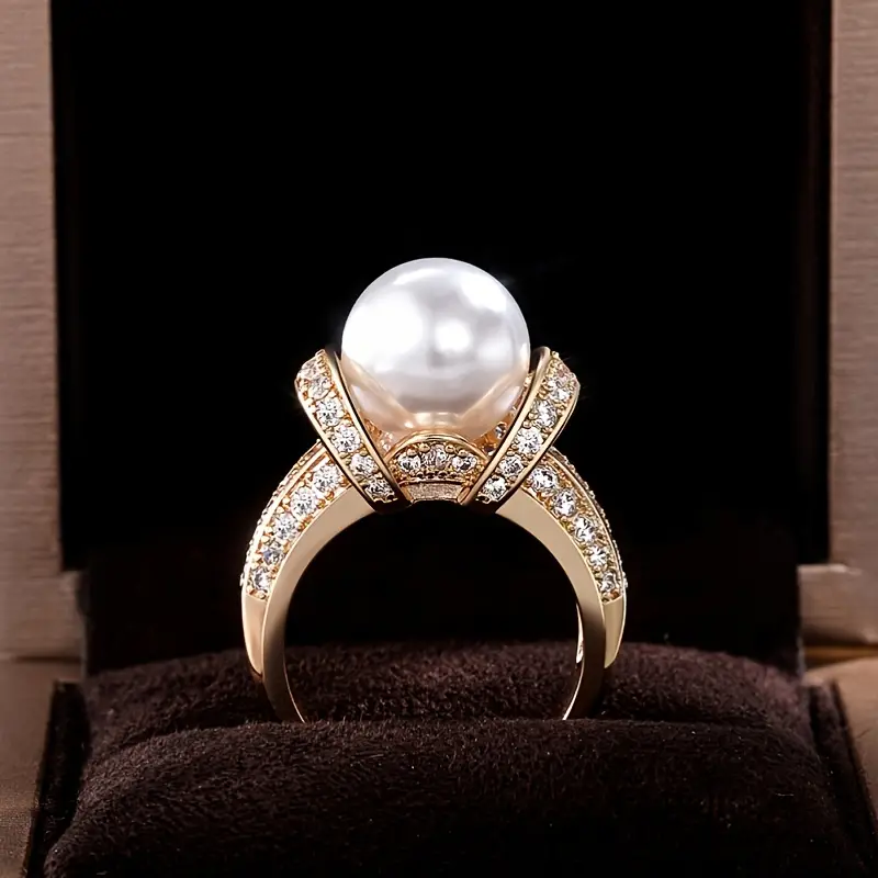 Bague en perles étincelantes