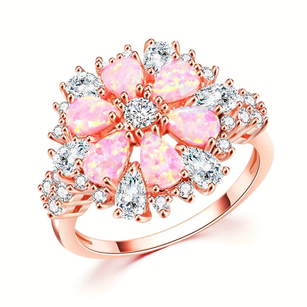 Bague en cristal Rose Bright Pink Blossom