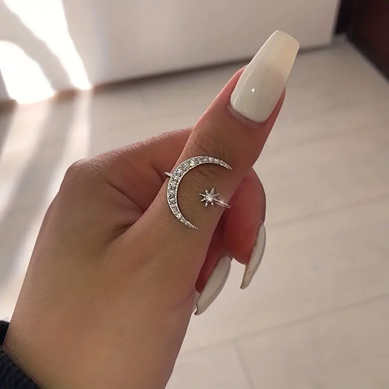 Bague en zirconium Silver Moon