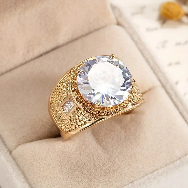 Anneau rond en cristal Spark