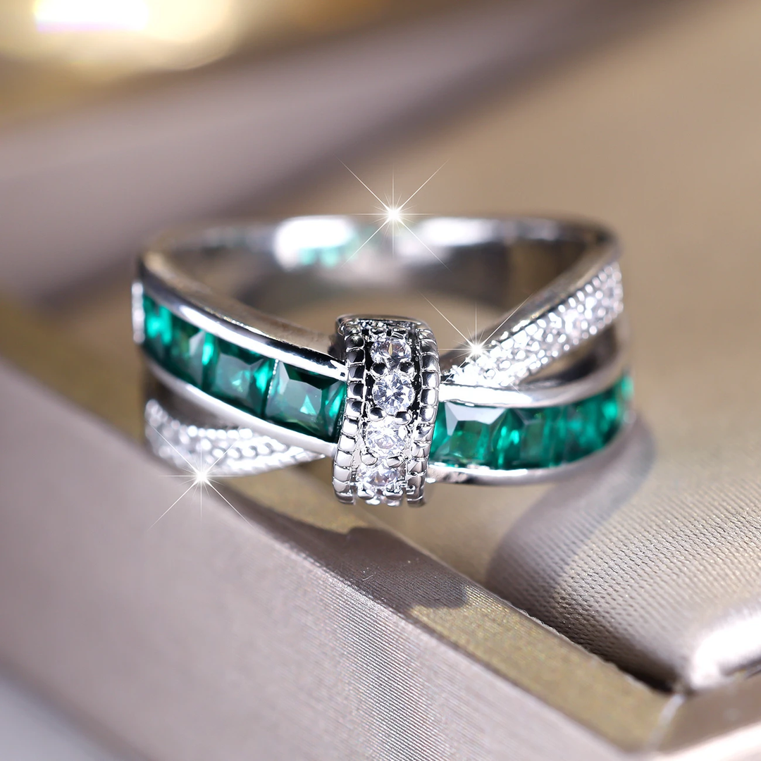 Bague brillante en argent turquoise