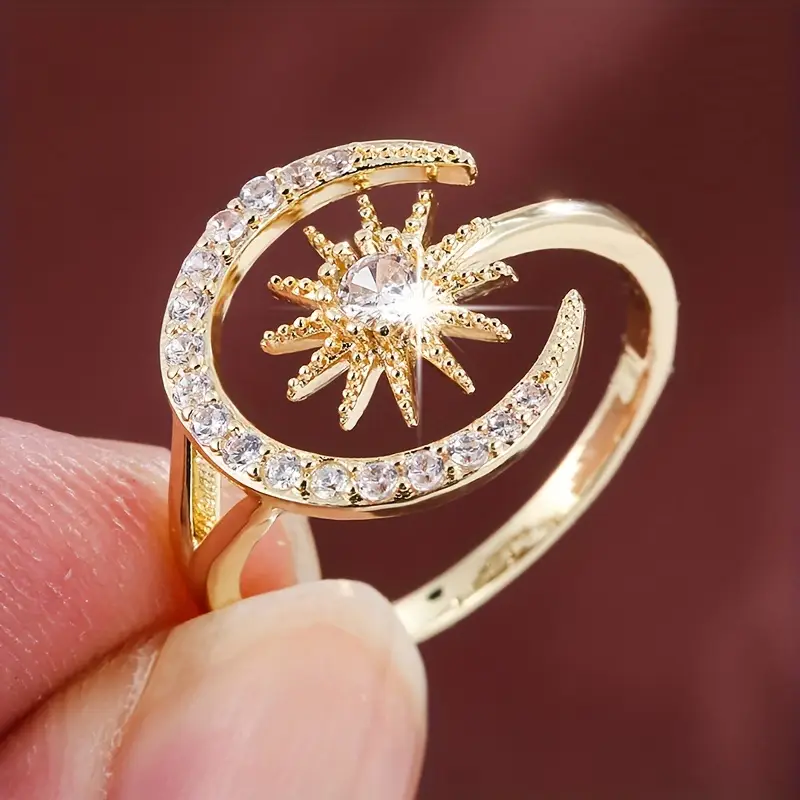 Anneau brillant vintage cosmique