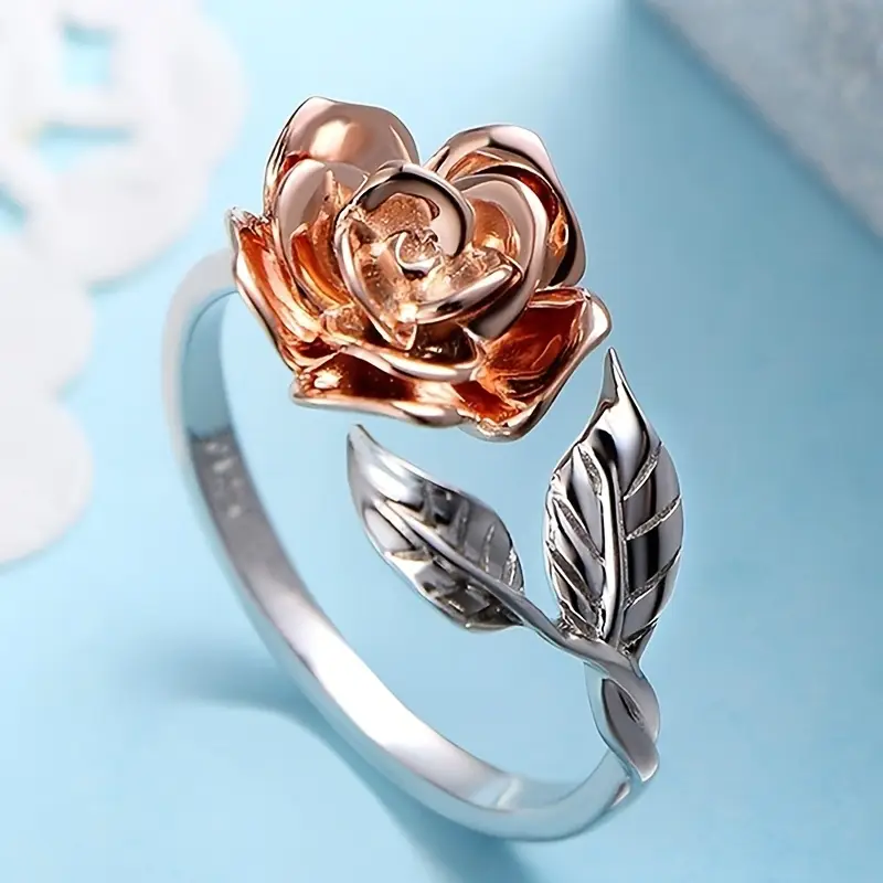 Bague en argent fleur vintage