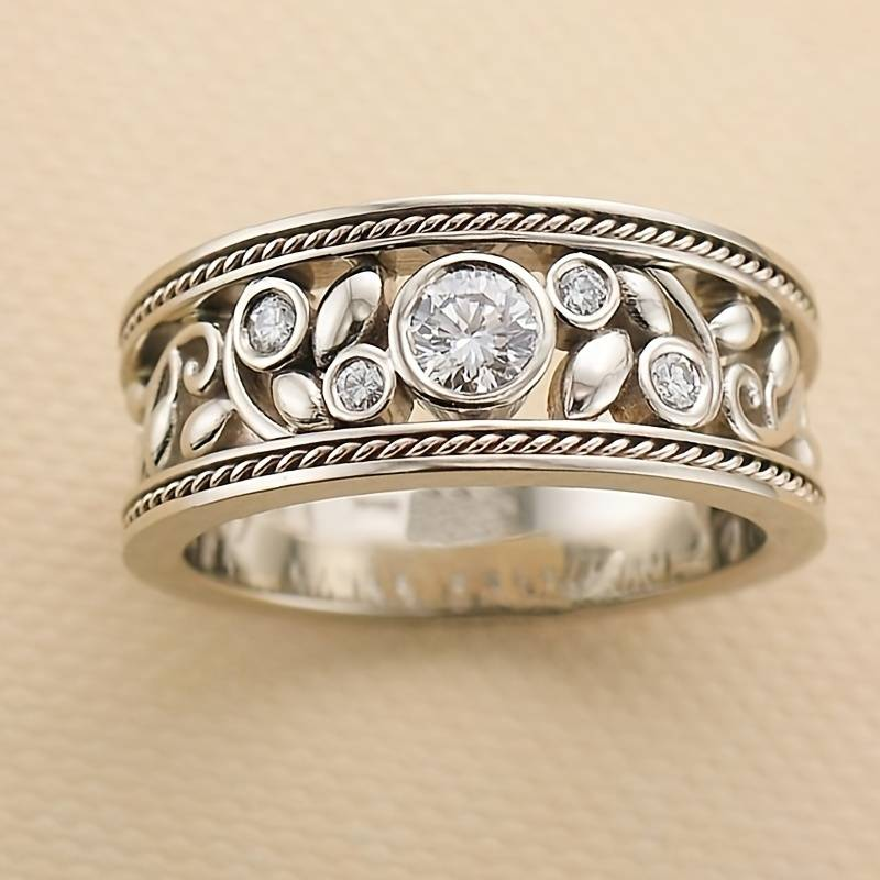 Bague Vintage en Argent et Zirconium