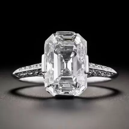 Bagues en argent en verre blanc vintage