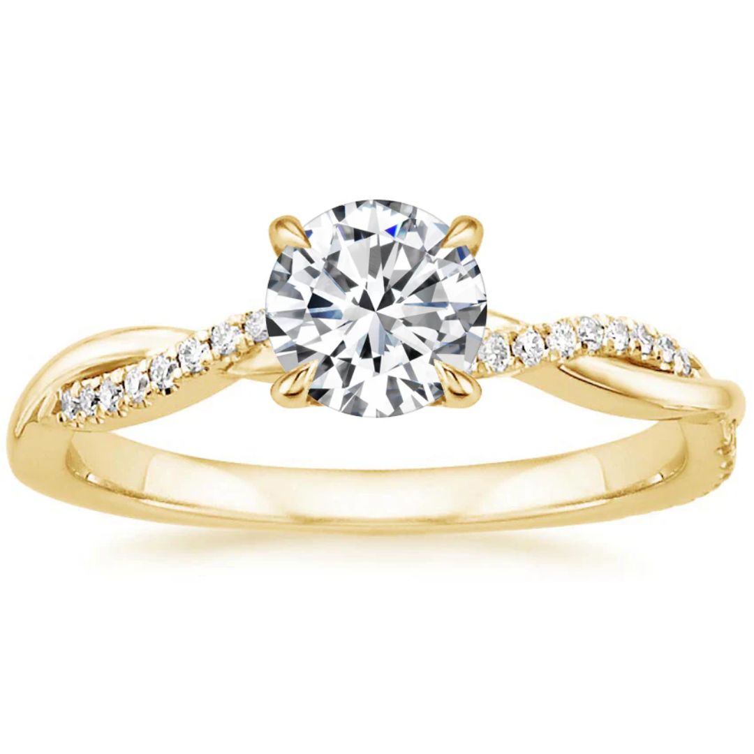 Bague Élégante en Zircone Dorée