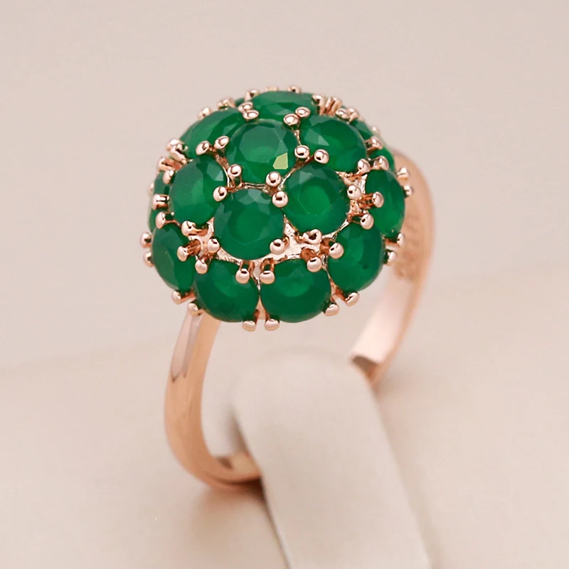Bague Élégante en Zircone Vert