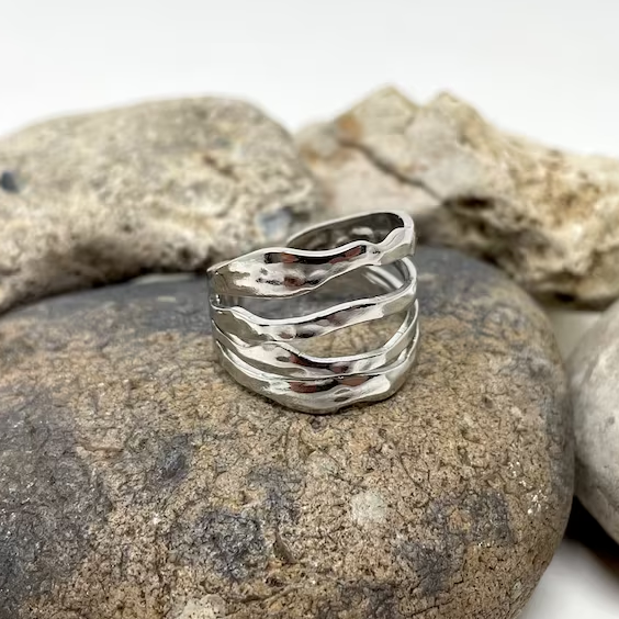 Bague en argent réglable vintage
