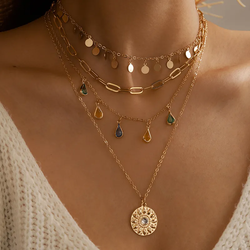 Collier Vintage Sun Golden