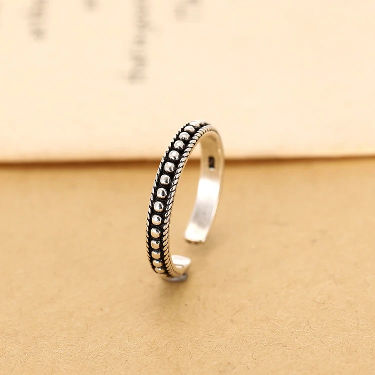 Bague Ouverte en Argent Vintage