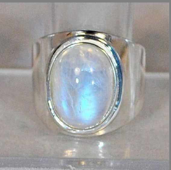 Bague en cristal blanc vintage