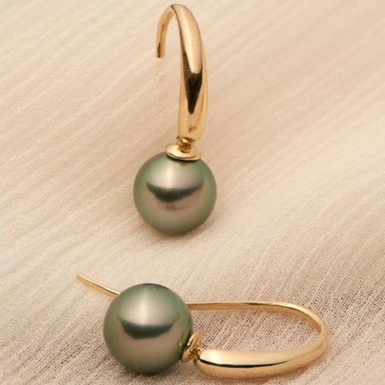 Boucles d'oreilles élégantes en perles d'olives