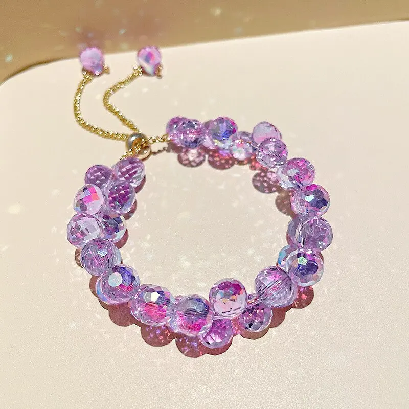 Bracelet Élegant en Cristaux pourpres