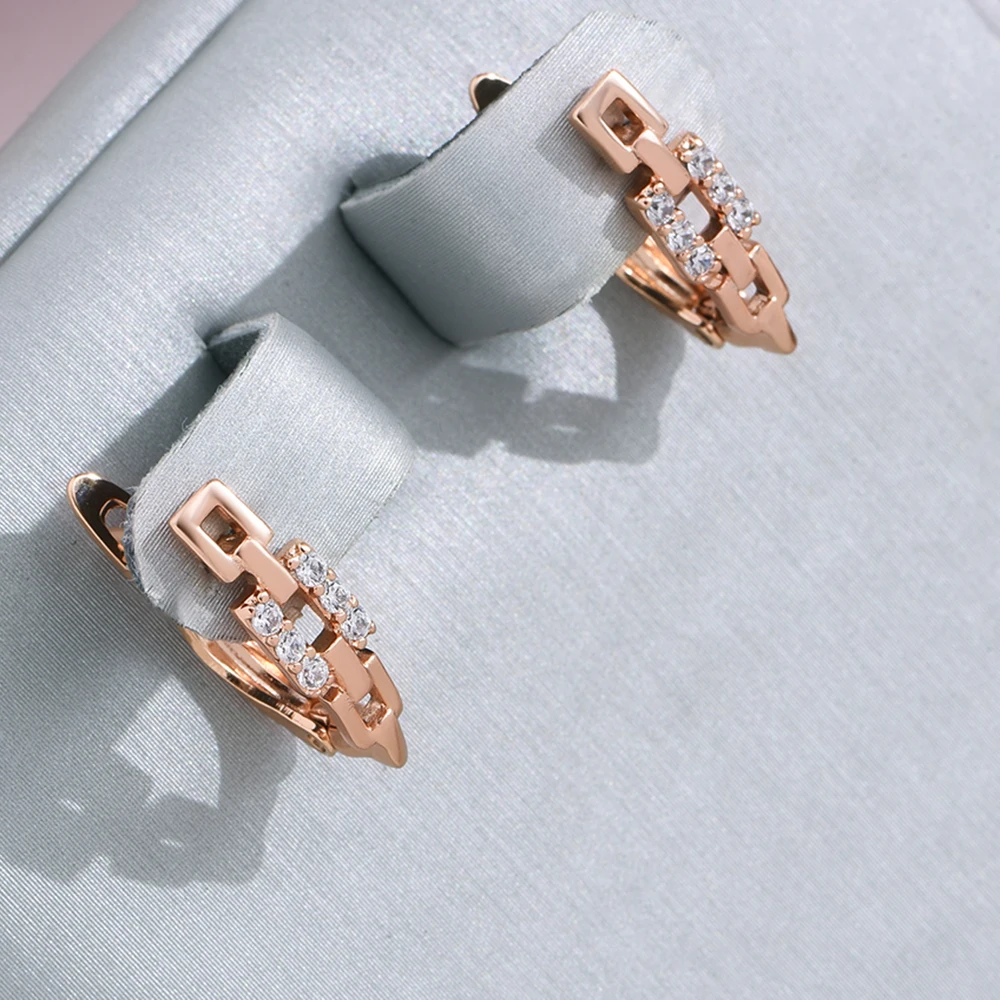 Boucles d'oreilles élégantes en or brillant