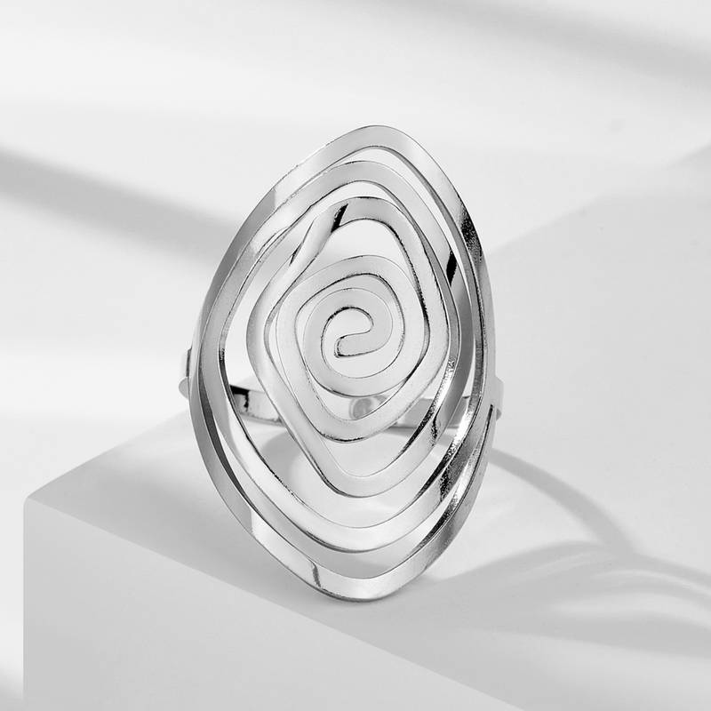Bague Vintage en Argent Labyrinthe