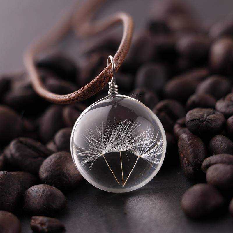 Collier Vintage en Cristal Pissenlit