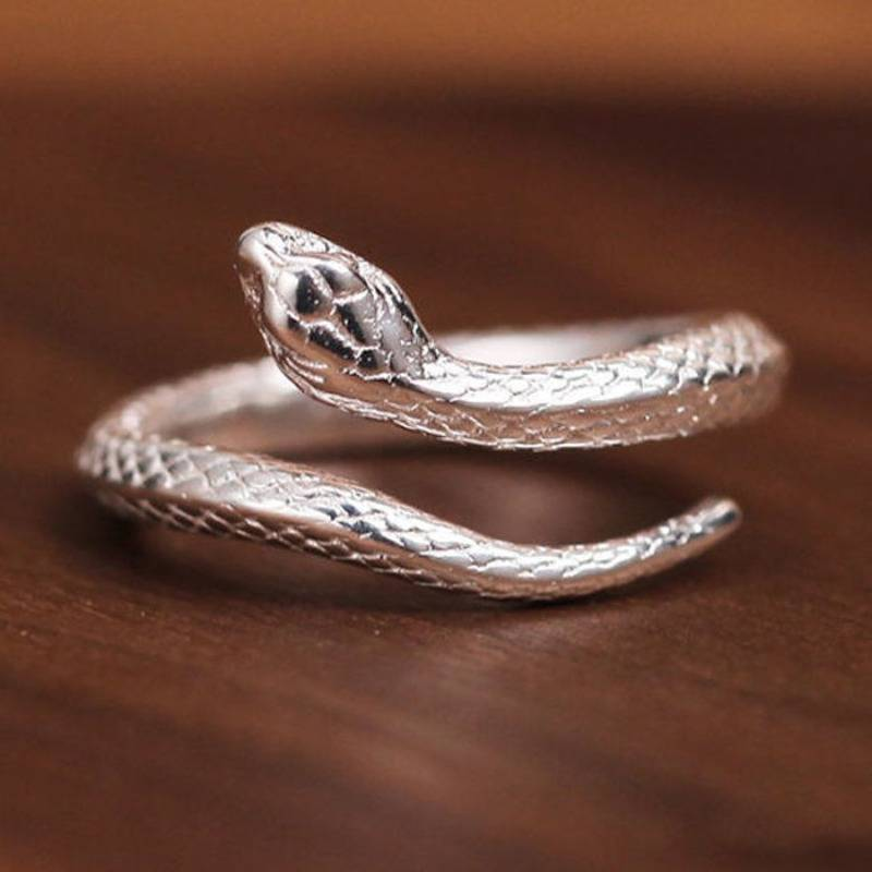 Bague Serpent en Argent Vintage