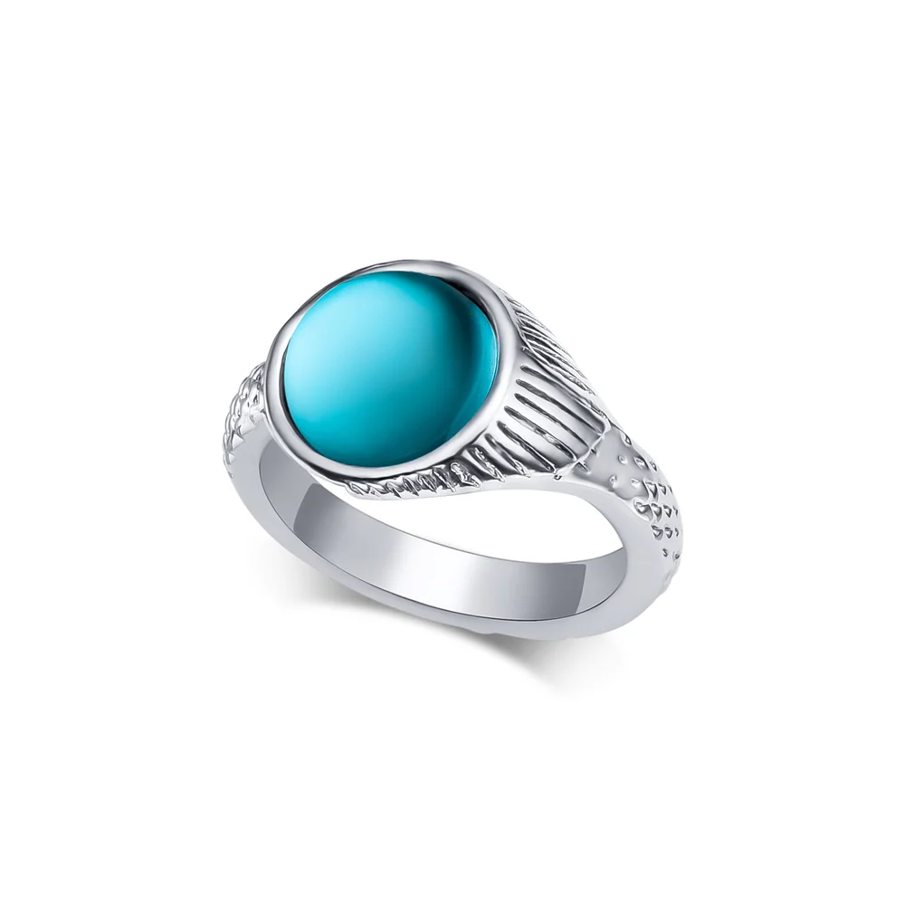 Bague de sirène bleue vintage