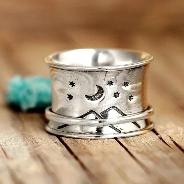 Bague en argent Inspirée de la Nuit étoilée vintage