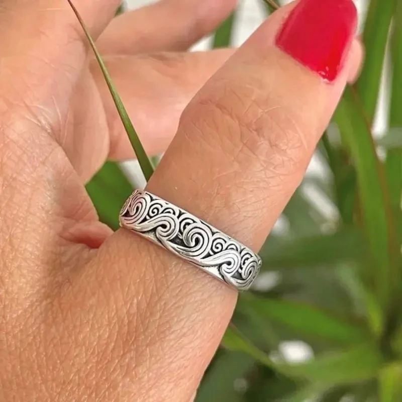 Bague Vague en Argent Vintage