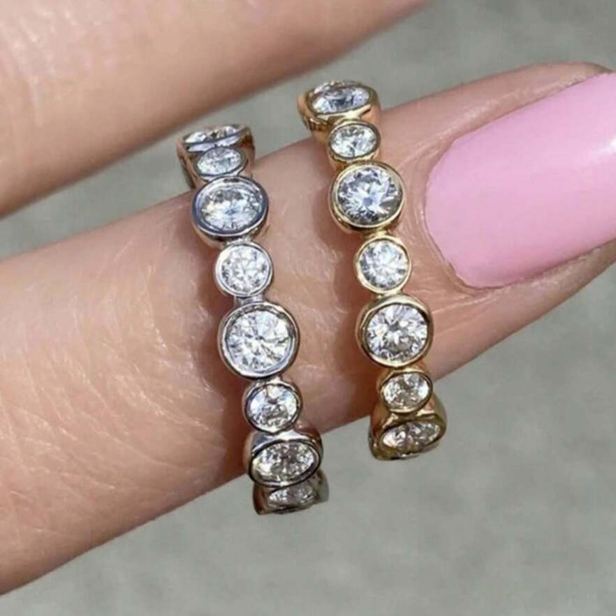 Bague en zirconium vintage
