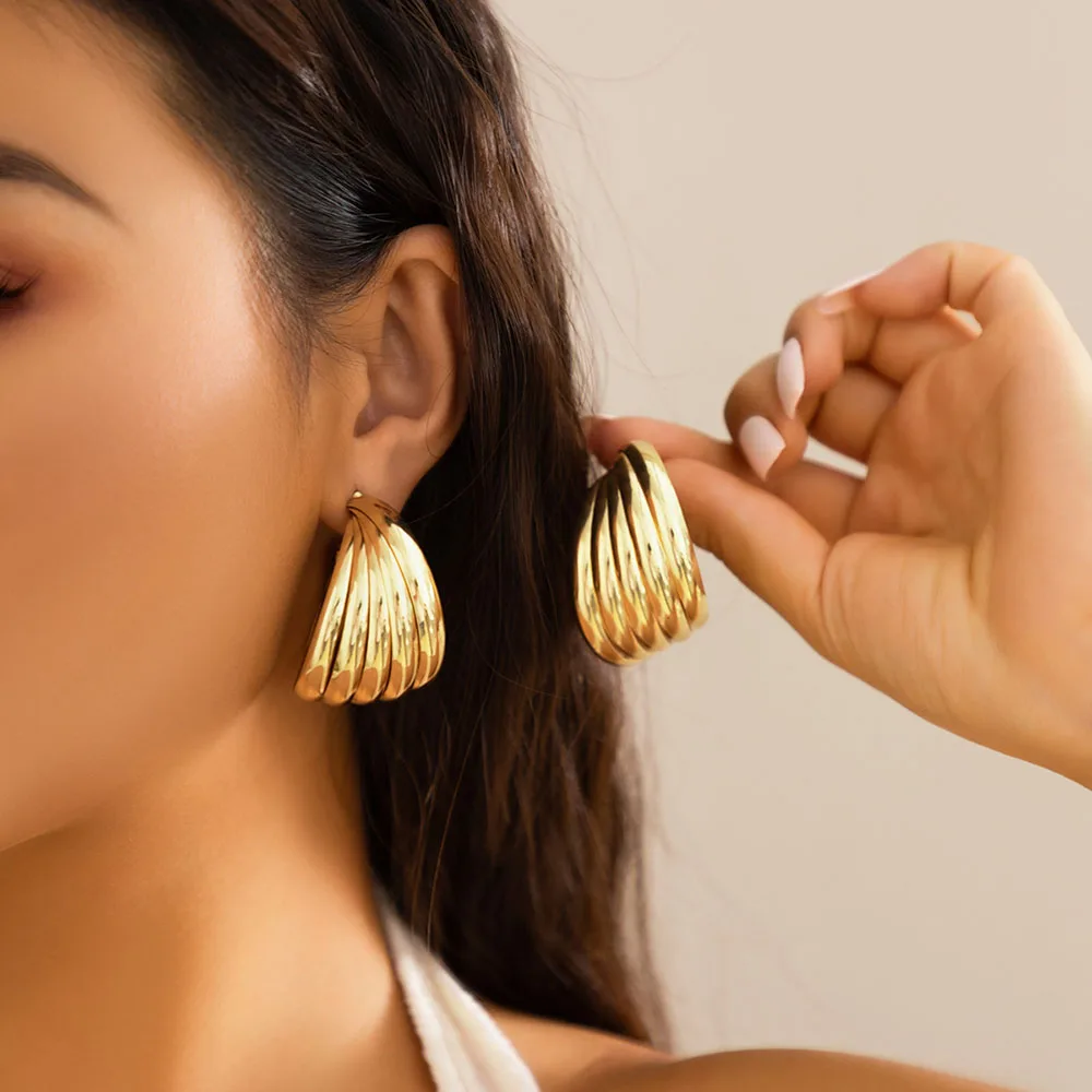 Boucles d’oreilles Élégantes en or avec cercles