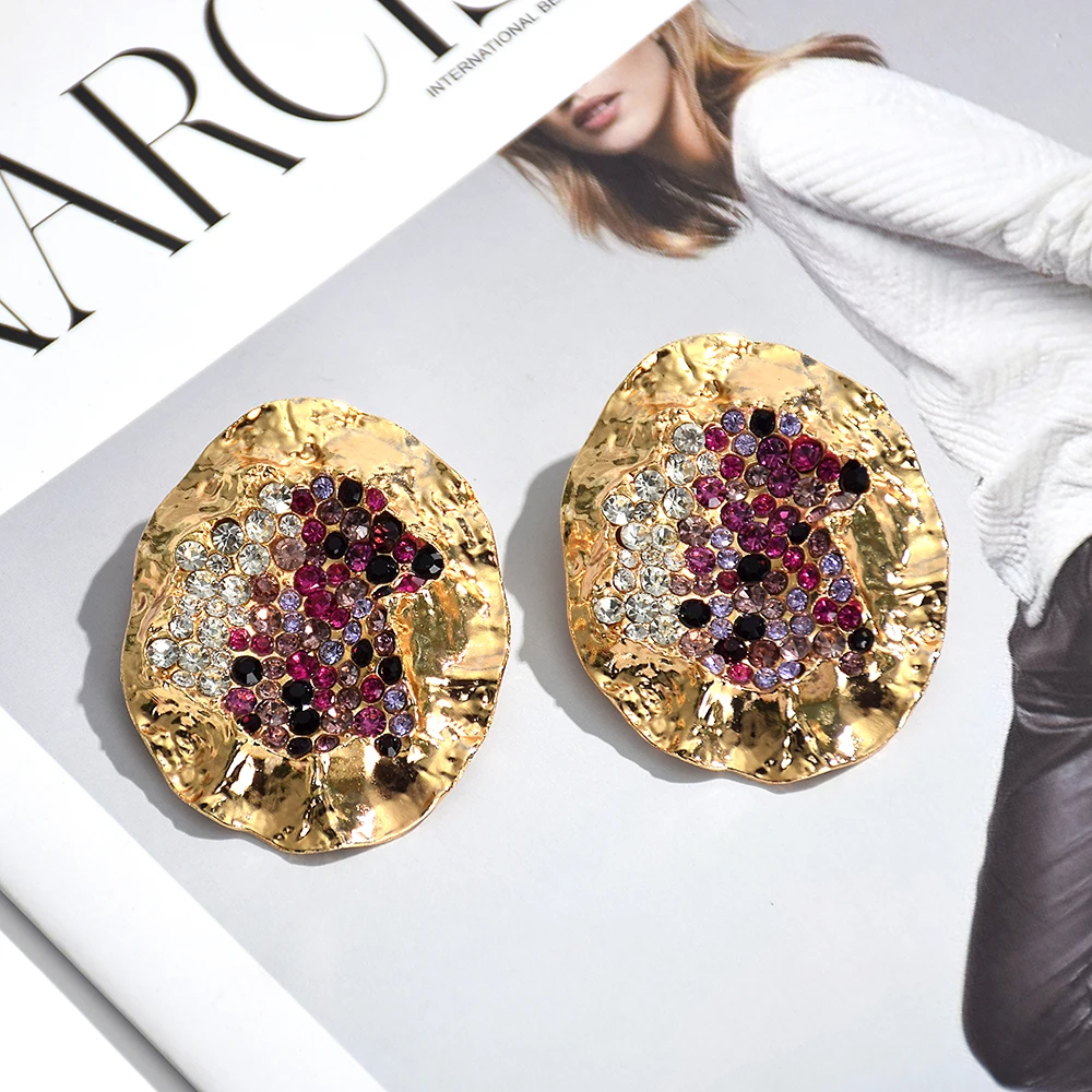 Boucles d'oreilles élégantes en grenat zirconium or