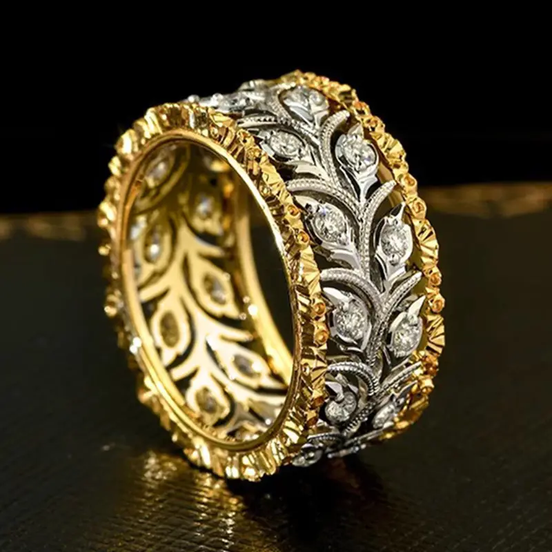 Bague en zirconium creux Ivy or